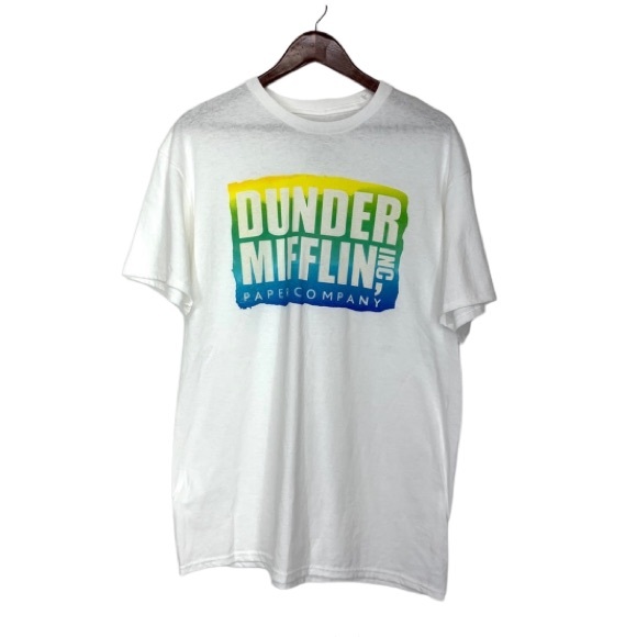 The Office Dunder Mifflin Mens Graphic Crewneck Short Sleeve Tee New Size Large - Picture 1 of 9